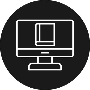 Dizüstü bilgisayar simgesi vektör çizimi