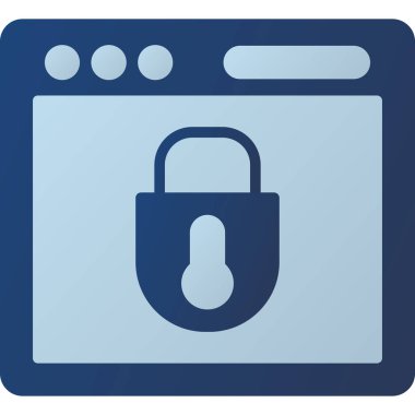 Vektör Kabartma Simgesi Tasarımı Kilitle