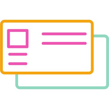 kart simge vektör çizim