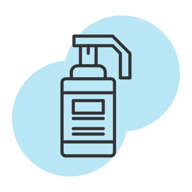 Sprey şişe satırı ve biçim simgesi