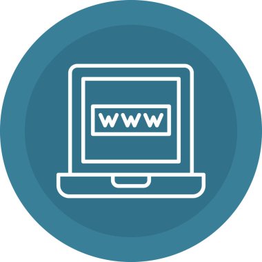 Web sitesi tasarımı için web simgesi, vektör renk biçimi.