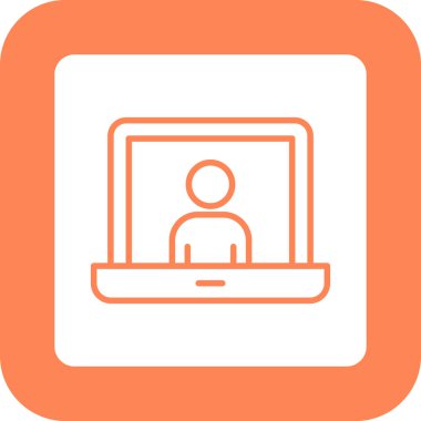 Dizüstü bilgisayar simgesi vektör çizimi