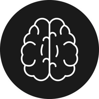 beyin ikonu vektör illüstrasyonu