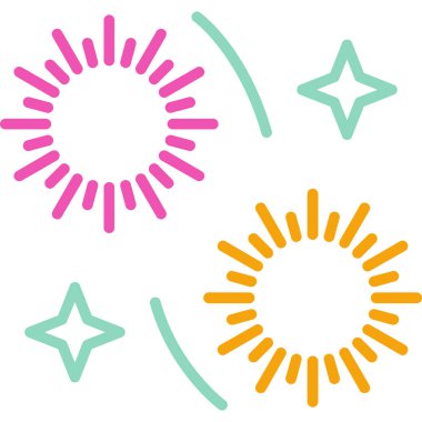 Yıldızlı ve güneşli el çizimi çerçeveler. vektör illüstrasyonu.