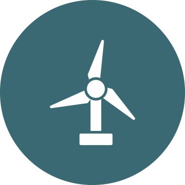 Rüzgar türbini simgesinin vektör çizimi