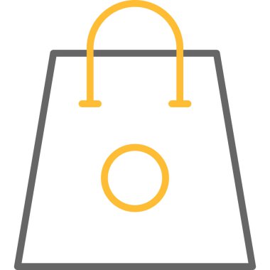 Alışveriş poşeti simgesi, vektör illüstrasyonu