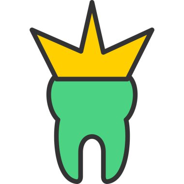 Taç simgesi, vektör illüstrasyonu