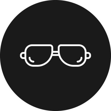 gözlük simgesi, vektör illüstrasyonu