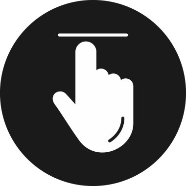 Parmak. Web simgesi basit illüstrasyon