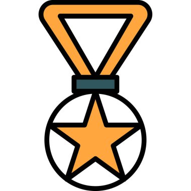 Madalya. Web simgesi basit illüstrasyon