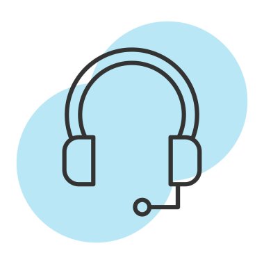 vektör çizim modern b eksikliği simgesi kulaklık