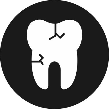 Modern b 'nin vektör illüstrasyonu diş ikonundan yoksun