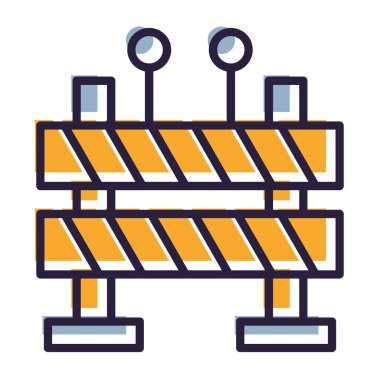 bariyer simgesi vektör illüstrasyonu