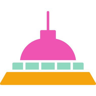 Bina. Web simgesi basit illüstrasyon