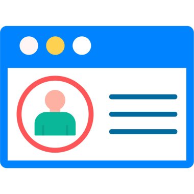 Kimlik kartı. Basit resimleme