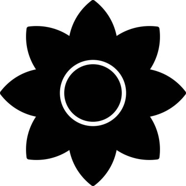 Çiçek bahçesi simgesi katı biçimde