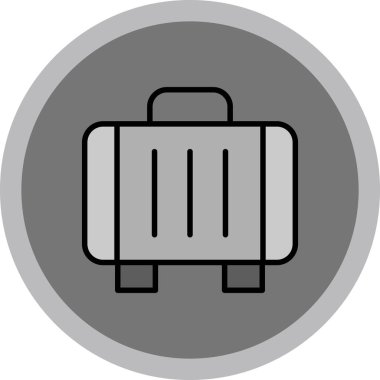 Moda tarzında izole edilmiş bagaj simgesi