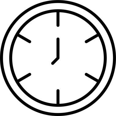 saat zaman simgesi ana hat biçiminde