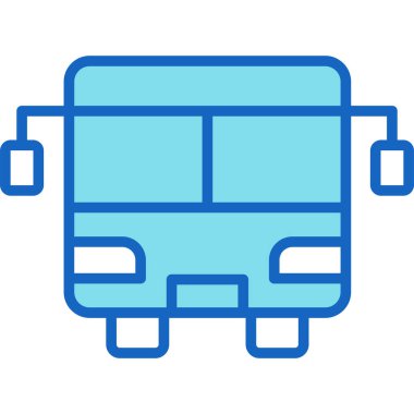 Otobüs web simgesi, basit vektör illüstrasyonu