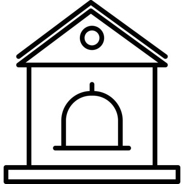 Ev. Web simgesi basit illüstrasyon