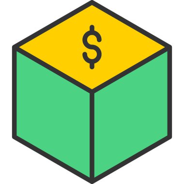 Dolar simgesi vektörü. düz simge sembolü. Para işareti. izole resim