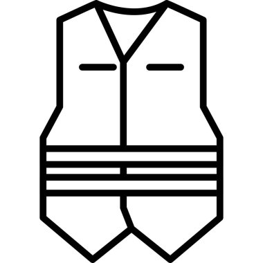 Yelek. Web simgesi basit illüstrasyon