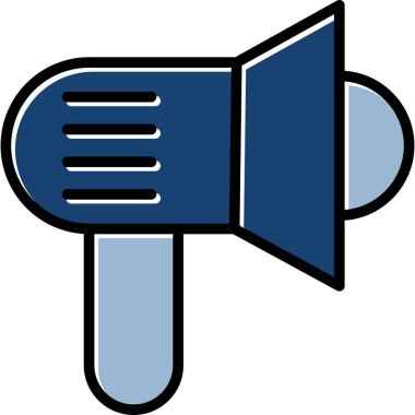 Megafon. Web simgesi vektör illüstrasyonu