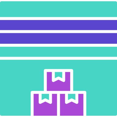 doğum günü kutusu simgesi, basit tasarım illüstrasyonu