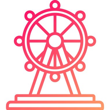 Dönme dolap simge vektör çizim