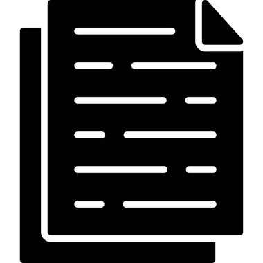 Kağıt Belgesi Simgesi Vektör illüstrasyonu