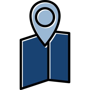 Harita konumu simgesi doldurulmuş - taslak biçimi