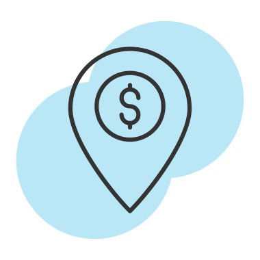 harita konumu ikon vektör illüstrasyonu