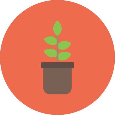 Bitki. Web simgesi basit illüstrasyon