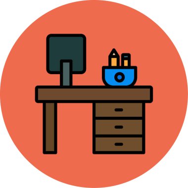 Mobilya simgesinin vektör illüstrasyonu