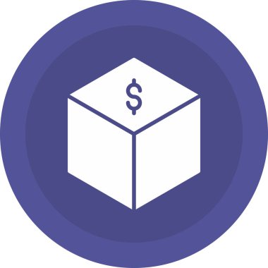 Kutu. Web simgesi basit illüstrasyon