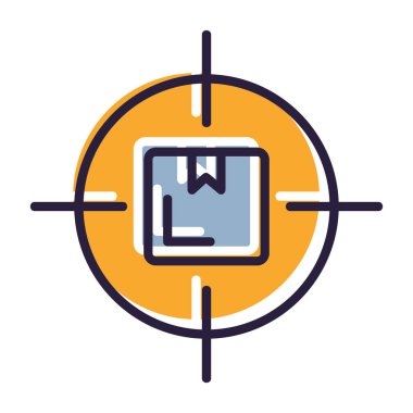 Hedef modern simgenin vektör illüstrasyonu