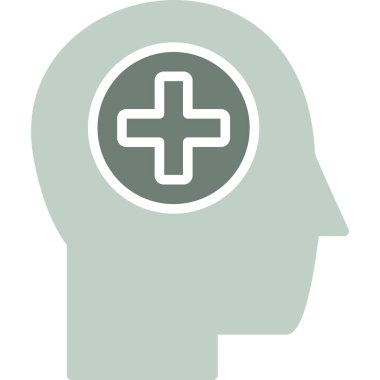 beyin ikonu vektör illüstrasyonu