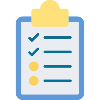 Kontrol listesi. Web simgesi basit illüstrasyon