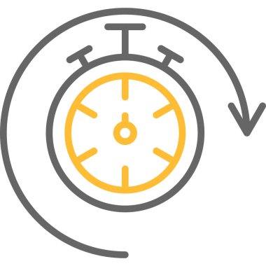 saat zaman simgesi ana hat biçiminde