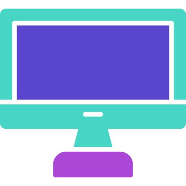 Monitör. Web simgesi basit illüstrasyon