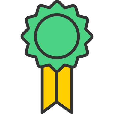 Madalya web simgesi vektör illüstrasyonu