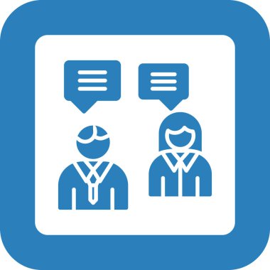 Konuşma yap. Web simgesi basit illüstrasyon