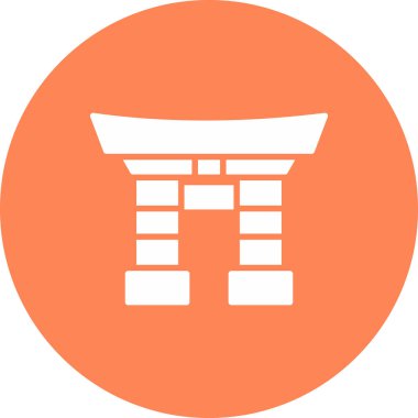 Japon kültür ikonu, vektör illüstrasyonu