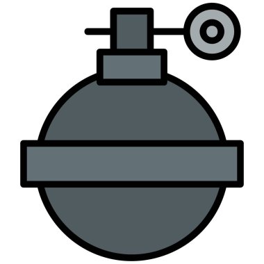 Granade Basit Vektör Simgesi İllüstrasyonu