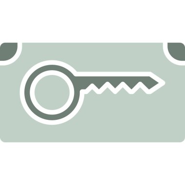 anahtar düz vektör simgesi