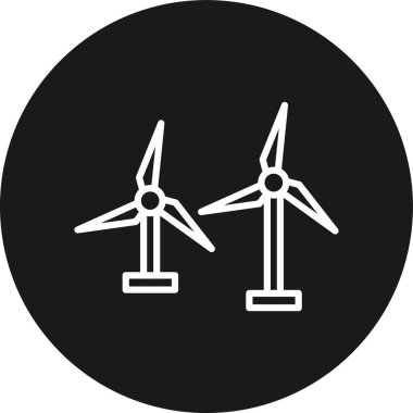 Rüzgar enerji vektör simgesi