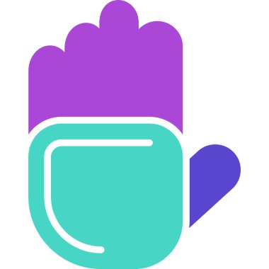 eldiven web simgesi, vektör çizim