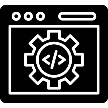 Geliştirme web simgesi, vektör illüstrasyonu