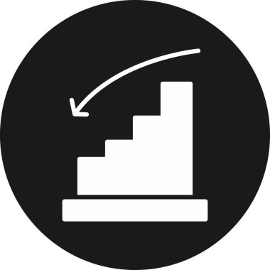 Merdiven ikonu. vektör illüstrasyonu