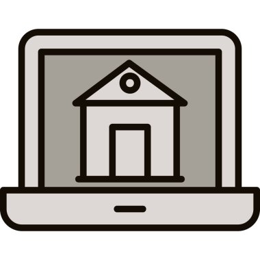 Bilgisayar. Web simgesi basit illüstrasyon